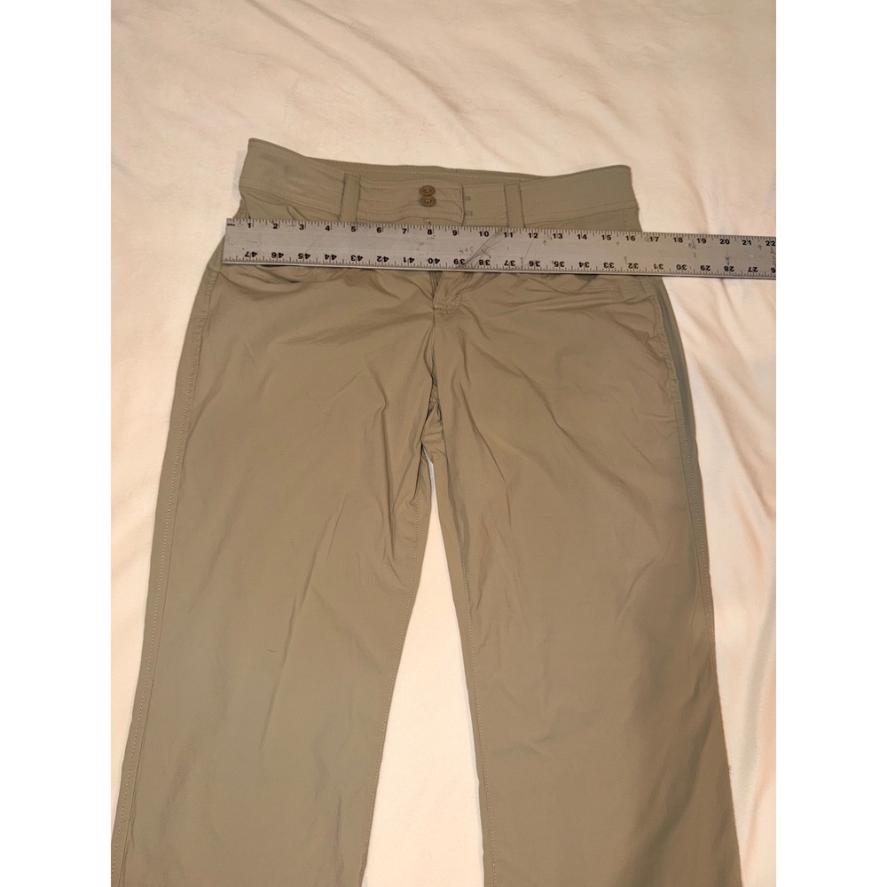 Eddie Bauer Firstr Ascent Women P6 Tan Hiking Pants Roll Up Convertible Stretch - Picture 2 of 7